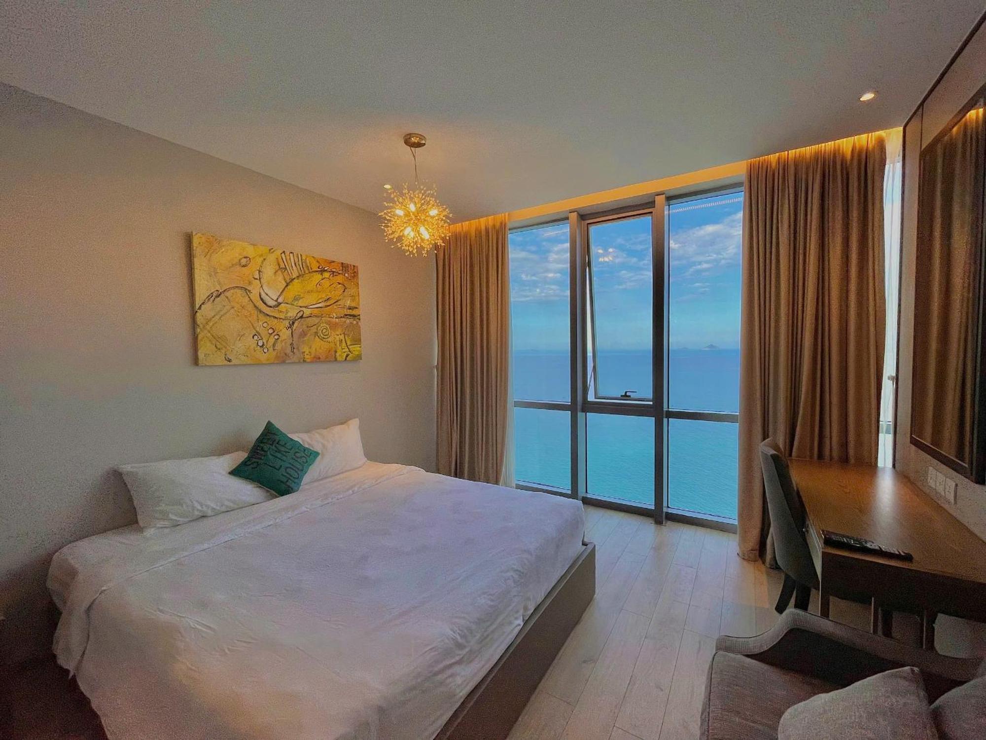 Cozy Panorama Apartment In Front Of The City Center Beach Нячанг Экстерьер фото